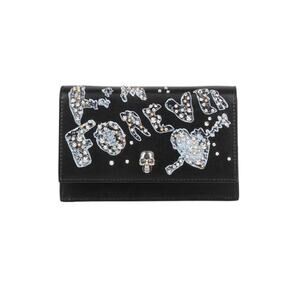 Alexander Mcqueen "Forever" Embellished Skull Bag Black